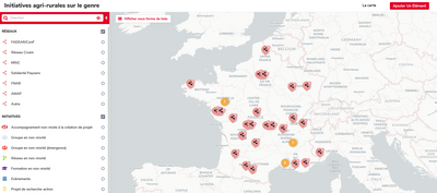 Cartographie des initiatives agri-rurales des réseaux Civam et Adear sur le genre