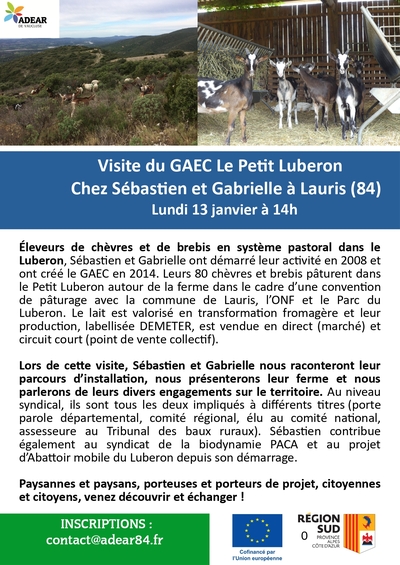 Visite du GAEC Le petit Luberon à Lauris le 13 janvier 2025